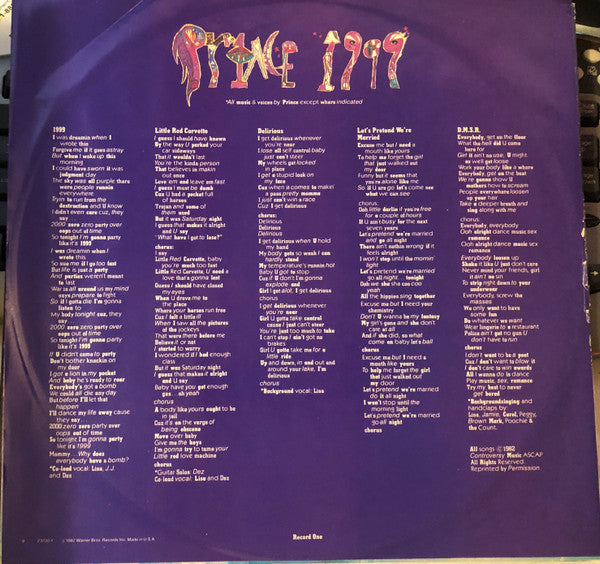 Prince - 1999 (LP) [US] 1st