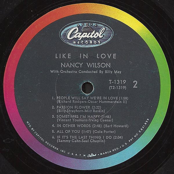 Nancy Wilson - Like In Love (1960s MONO)