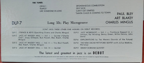 Paul Bley - Introducing Paul Bley (LP) [US] 1985 RP