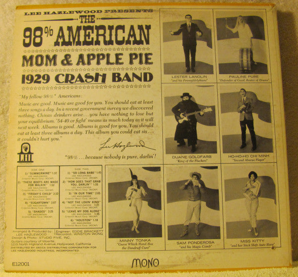 Lee Hazlewood - Lee Hazlewood Presents The 98% American Mom & Apple Pie 1929 Crash Band