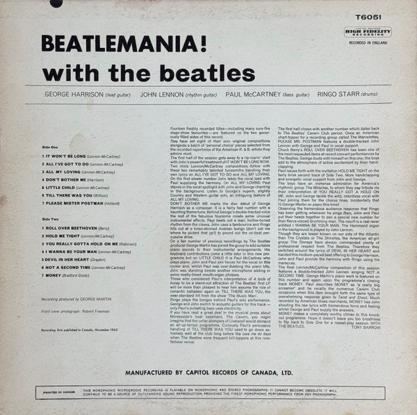 The Beatles - Beatlemania! With The Beatles (LP) [Canada] 1st