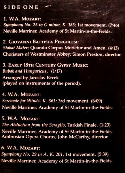 Sir Neville Marriner - Amadeus (Original Soundtrack Recording) (LP) [US] 1st (Near Mint (NM or M-))