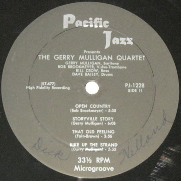 Gerry Mulligan Quartet - Recorded In Boston At Storyville (LP) [US] 1st (Very Good Plus (VG+))