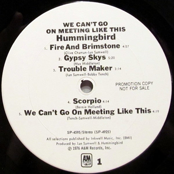 Hummingbird - We Can't Go On Meeting Like This (LP) [US] 1st