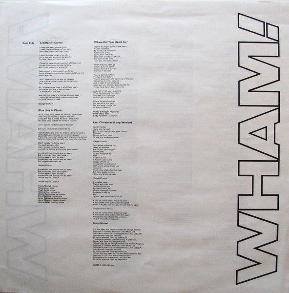 Wham! - Music From The Edge Of Heaven (1986 Repress)