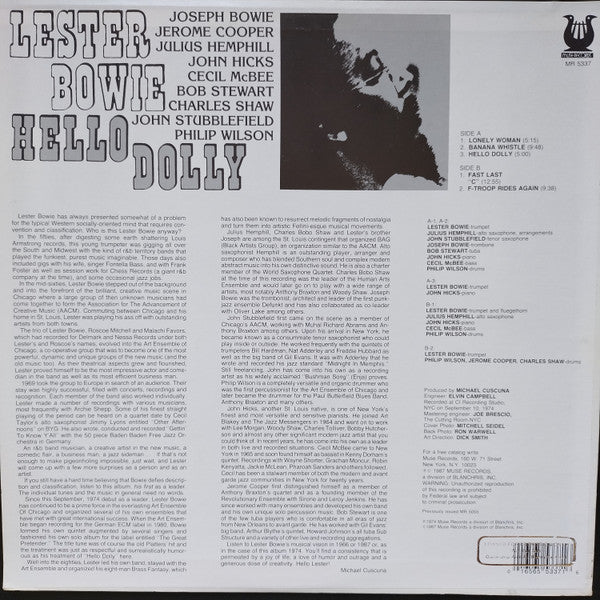 Lester Bowie - Hello Dolly (LP) [US] 1987 RP