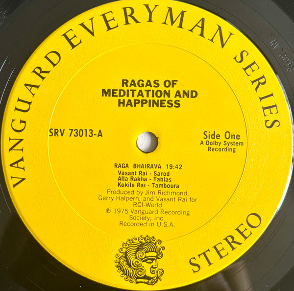 Vasant Rai - Play Ragas Of Meditation And Happiness (LP) [US] 1st (Very Good Plus (VG+))