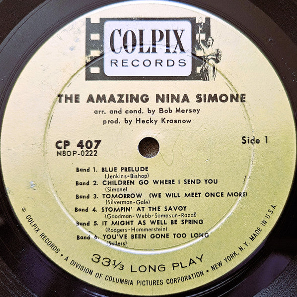 Nina Simone - The Amazing Nina Simone (LP) [US] 1963 RP (Very Good (VG))