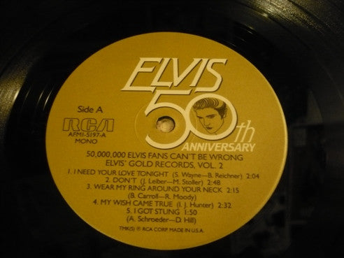 Elvis Presley - 50,000,000 Elvis Fans Can't Be Wrong (Elvis' Gold Records, Vol. 2) (LP) [US] 1984 RP (Near Mint (NM or M-))