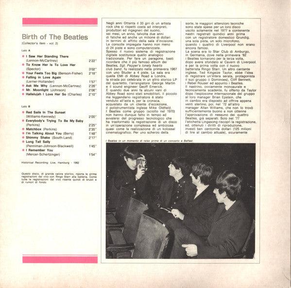 The Beatles - Birth Of The Beatles Vol. 2  (LP) [Italy] 1st (Near Mint (NM or M-))