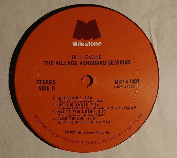 Bill Evans - The Village Vanguard Sessions (LP) [US] 1973 RP (Very Good Plus (VG+))