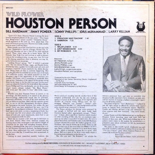 Houston Person - Wild Flower (LP) [US] 1st (Very Good Plus (VG+))
