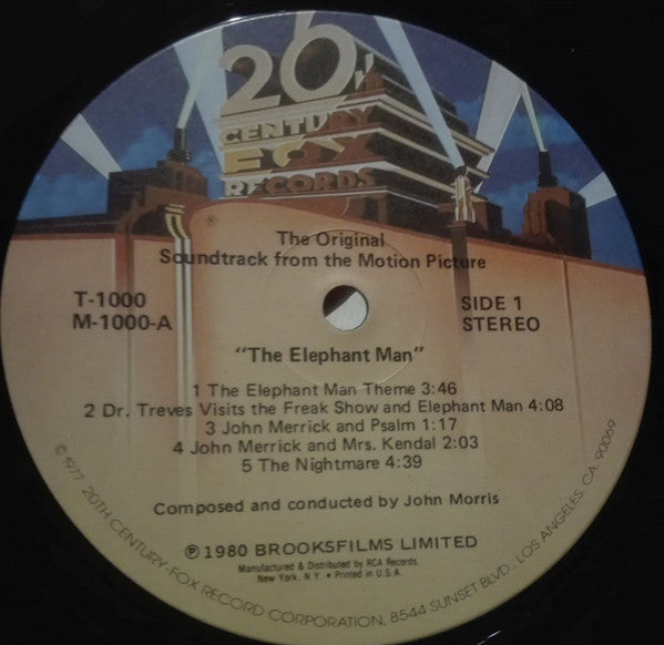 John Morris - The Elephant Man (Original Motion Picture Soundtrack) (LP) [US] 1981 RP (Near Mint (NM or M-))