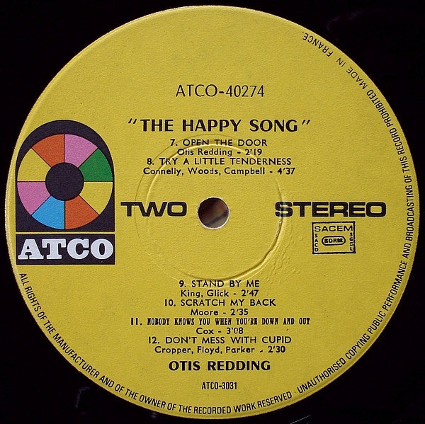 Otis Redding - The Happy Song (1972 German Comp)