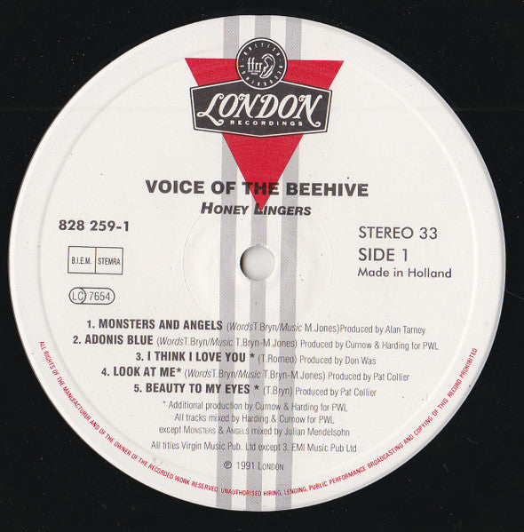 Voice Of The Beehive - Honey Lingers (LP) [Europe] 1st