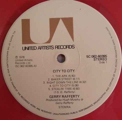 Gerry Rafferty - City To City (LP) [Netherlands] 1st (Near Mint (NM or M-))
