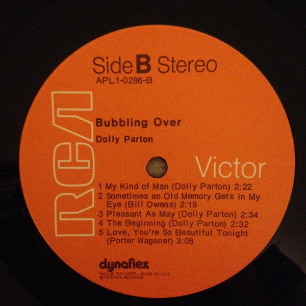 Dolly Parton - Bubbling Over (LP) [US] 1st