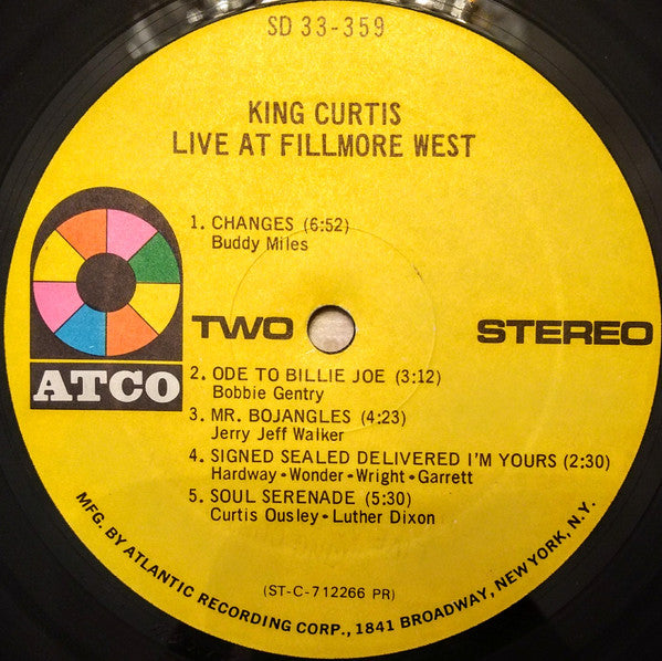 King Curtis - Live At Fillmore West (LP) [US] 1st (Very Good Plus (VG+))