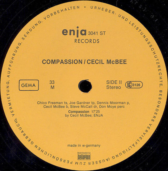 Cecil McBee Sextet - Compassion (LP) [Germany] 1st