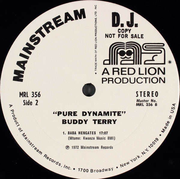 Buddy Terry - Pure Dynamite (LP) [US] 1st (Very Good Plus (VG+))