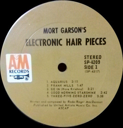 Mort Garson - Electronic Hair Pieces (LP) [US] 1st (Very Good Plus (VG+))