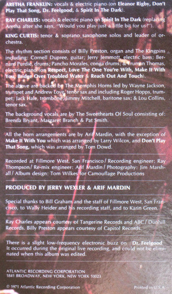 Aretha Franklin - Live At Fillmore West