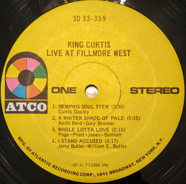 King Curtis - Live At Fillmore West (LP) [US] 1st (Very Good Plus (VG+))