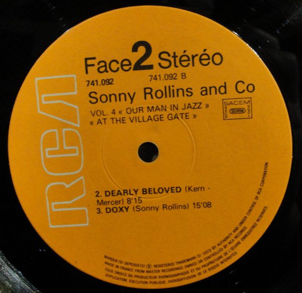 Sonny Rollins - Vol 3: "What's New?" / Vol 4: "Our Man In Jazz" (LP) [France] 1973 RP (Near Mint (NM or M-))