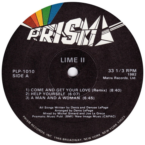 Lime (2) - Lime II (LP) [US] 1st