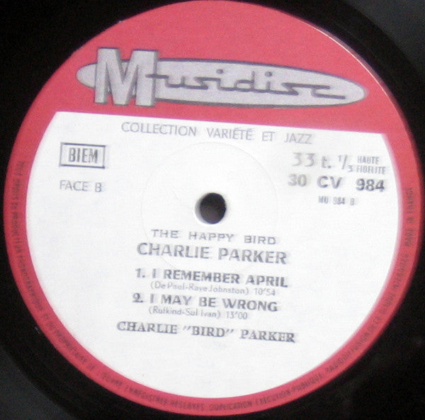 Charlie Parker - The Happy "Bird" (LP) [France] 1st (Near Mint (NM or M-))