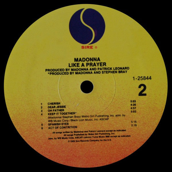 Madonna - Like A Prayer (LP) [US] 1st