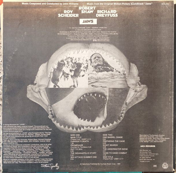 John Williams (4) - Jaws (Music From The Original Motion Picture Soundtrack) (LP) [US] 1st (Very Good Plus (VG+))