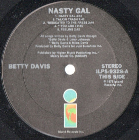 Betty Davis - Nasty Gal (LP) [US] 1st (Very Good (VG))