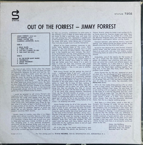 Jimmy Forrest - Out Of The Forrest (LP) [US] RP (Very Good (VG))
