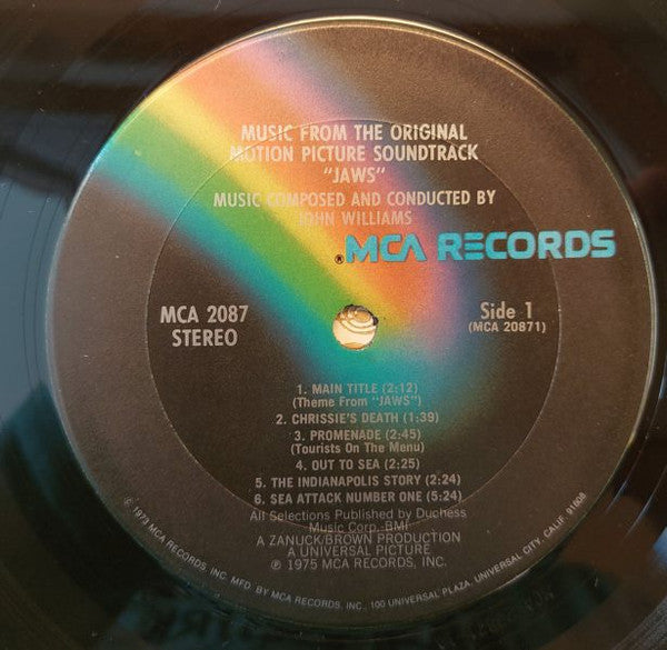 John Williams (4) - Jaws (Music From The Original Motion Picture Soundtrack) (LP) [US] 1st (Very Good Plus (VG+))
