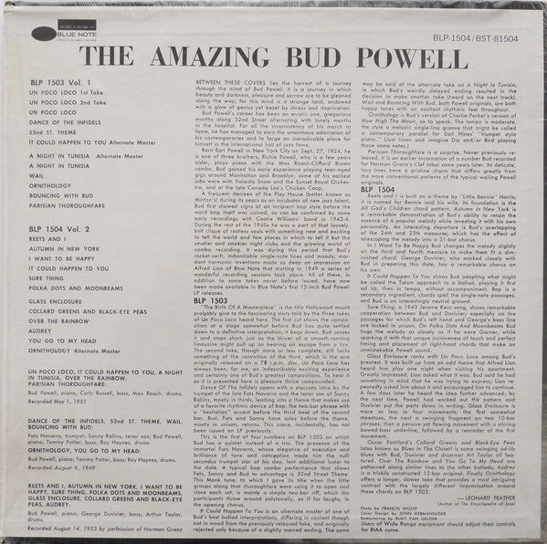 Bud Powell - The Amazing Bud Powell, Volume 2 (LP) [US] RP (Very Good Plus (VG+))