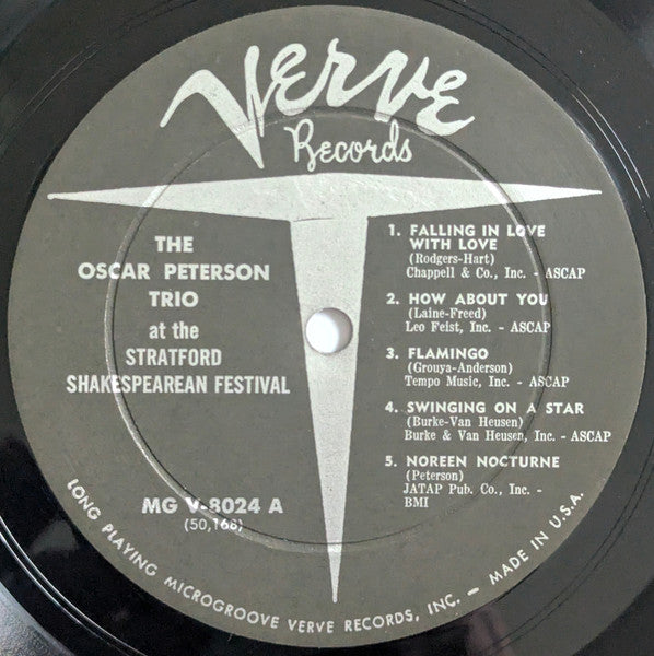 The Oscar Peterson Trio - At The Stratford Shakespearean Festival (LP) [US] 1961 RP (Very Good Plus (VG+))