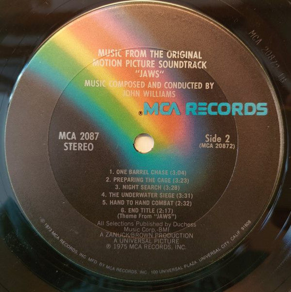 John Williams (4) - Jaws (Music From The Original Motion Picture Soundtrack) (LP) [US] 1st (Very Good Plus (VG+))