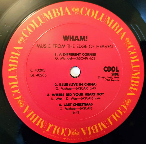 Wham! - Music From The Edge Of Heaven (1986 Repress)