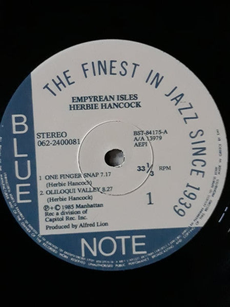 Herbie Hancock - Empyrean Isles (LP) [Greece] 1st (Mint (M))