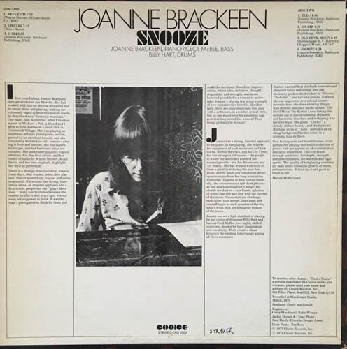 Joanne Brackeen - Snooze (LP) [US] 1st (Very Good Plus (VG+))