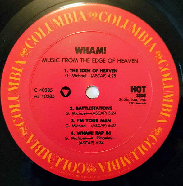 Wham! - Music From The Edge Of Heaven (1986 Repress)
