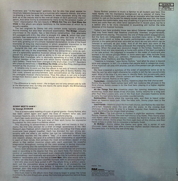 Sonny Rollins - Vol 1: "The Bridge" / Vol 2: With Coleman Hawkins "Sonny Meets Hawk!" (LP) [France] 1st (Very Good Plus (VG+))