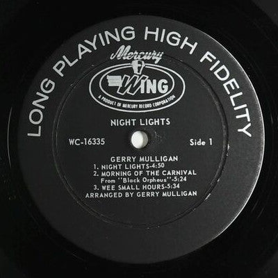 Gerry Mulligan - Night Lights (LP) [US] 1967 RP (Very Good Plus (VG+))