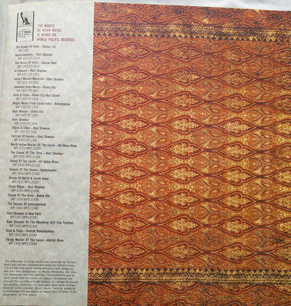 Various - The Anthology Of Indian Music Volume One (LP) [US] 1st (Very Good Plus (VG+))