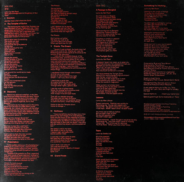 Rush - 2112 (LP) [Canada] 1978 RP (Very Good Plus (VG+))