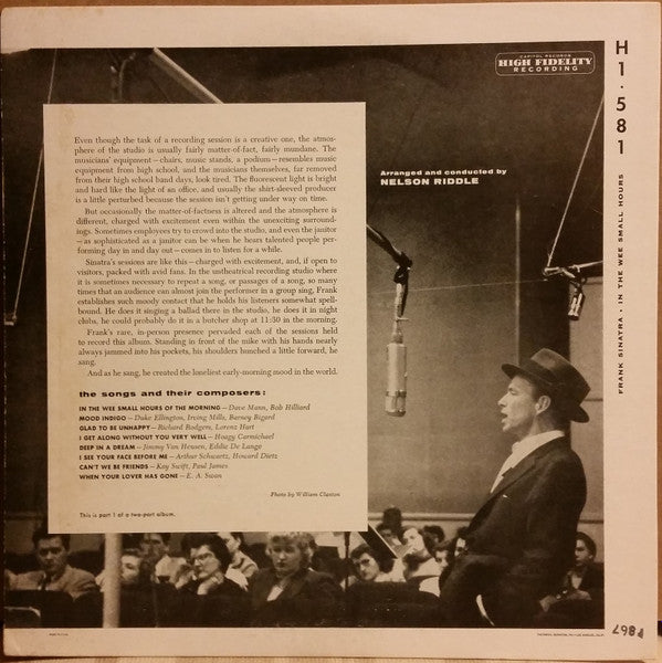 Frank Sinatra - In The Wee Small Hours (Part 1) (10")
