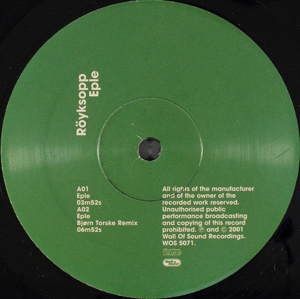 Röyksopp - Eple (12") [UK] 1st (Very Good Plus (VG+))