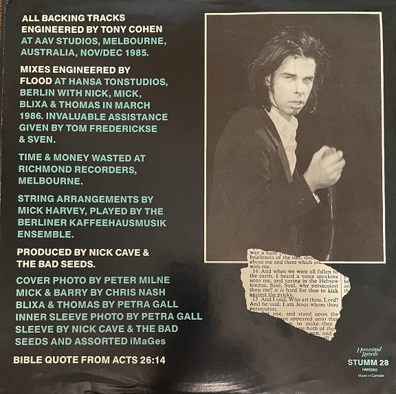 Nick Cave & The Bad Seeds - Kicking Against The Pricks (LP) [US] 1st (Very Good Plus (VG+))