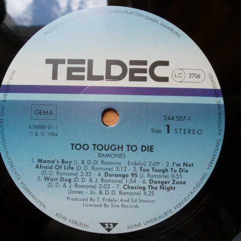 Ramones - Too Tough To Die (LP) [Germany] 1989 RP